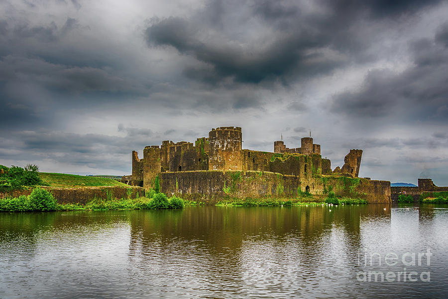 Caerphilly Castle South East View 1 Photograph by Steve Purnell