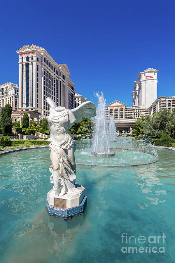 Las Vegas Photograph - Caesars Palace Fountains Statue by Aloha Art