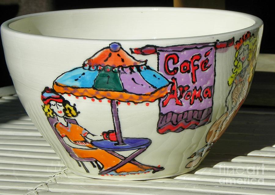 Cafe Aroma Ceramic Art by Lisa Dunn