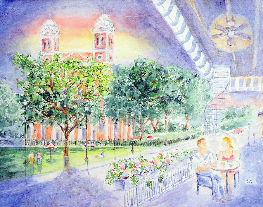 Cafe at Cathedral Square by Jerry Fair Cafe at Cathedral Square by Jerry Fair