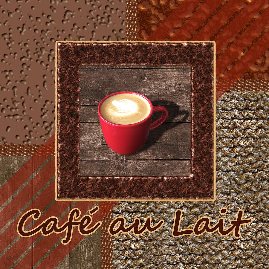 Cafe au Lait - Coffee Art - Red Photograph by Anastasiya Malakhova