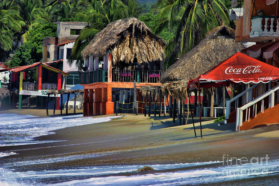  Cafe beach Bucerias Mexico Photograph by Chuck Kuhn