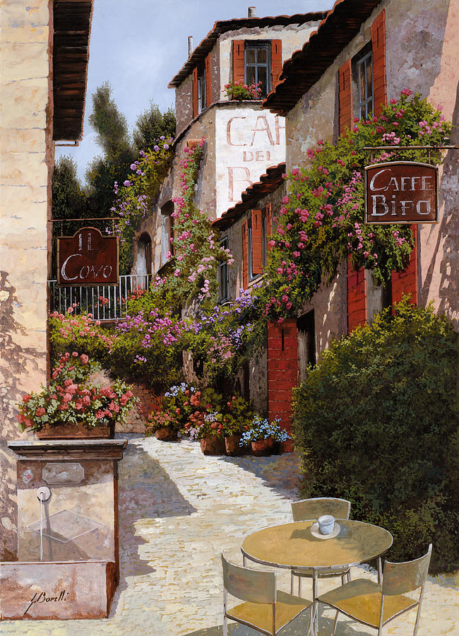 Cafe Painting - Cafe Bifo by Guido Borelli