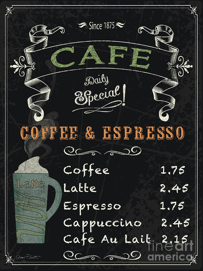 cafe blackboard coffee menu jp3046 jean plout