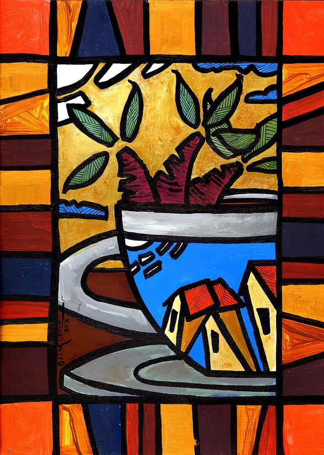 Cafe Caribe  Painting by Oscar Ortiz