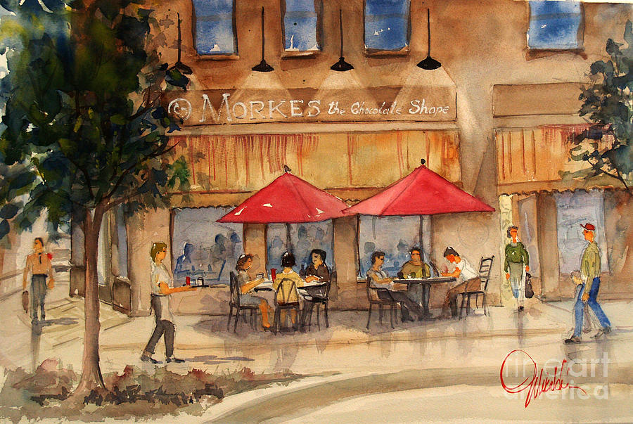 Cafe Chocolate Painting by Gerald Miraldi