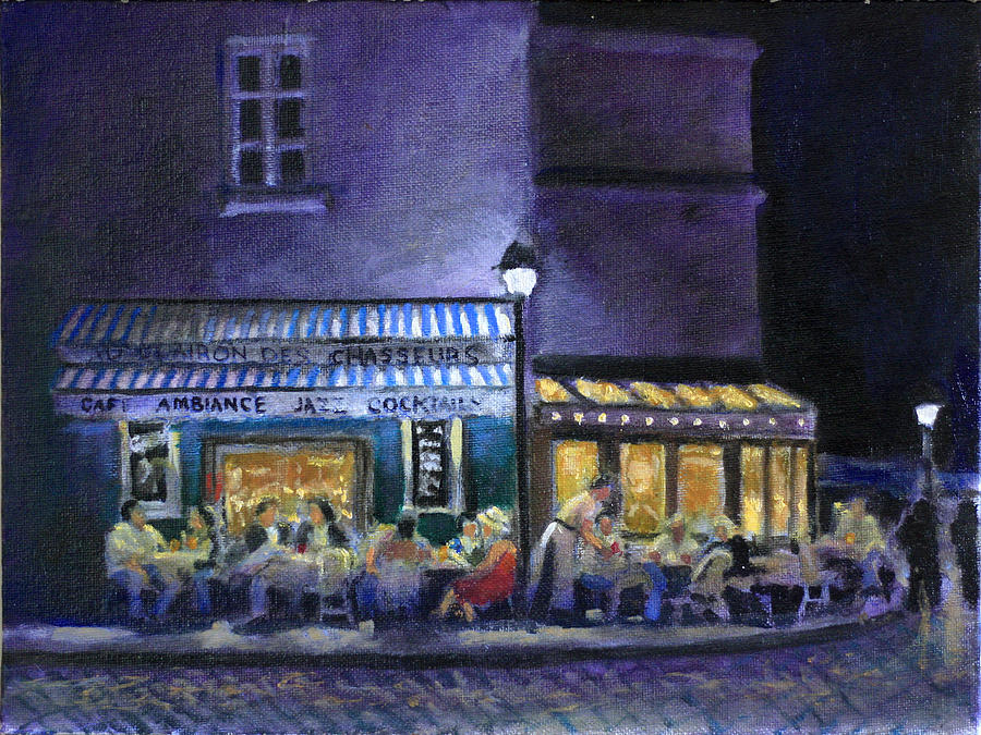 Cafe Clairon Painting by David Zimmerman