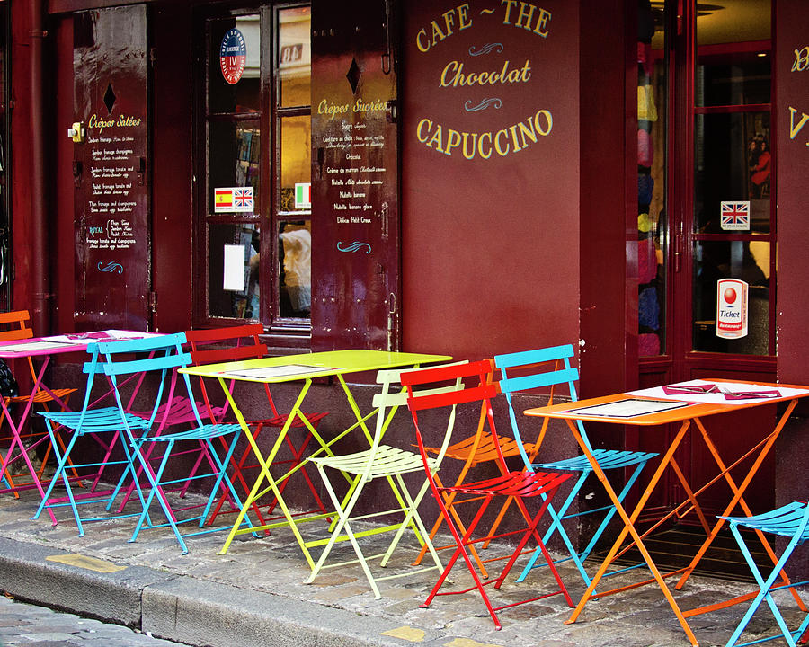 Cafe Color - Paris, France Photograph by Melanie Alexandra Price