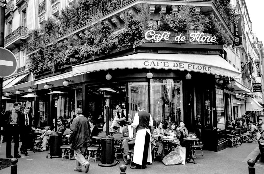 Cafe de Flore - Paris Blvd. St. Germain. Pyrography by Cyril Jayant