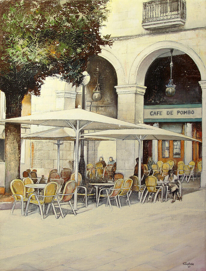 Cafe de Pombo-Santander Painting by Tomas Castano