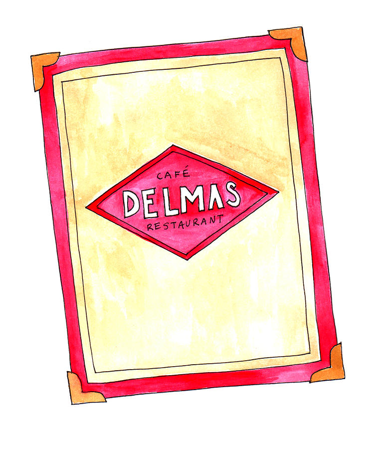 Cafe Delmas Painting by Anna Elkins
