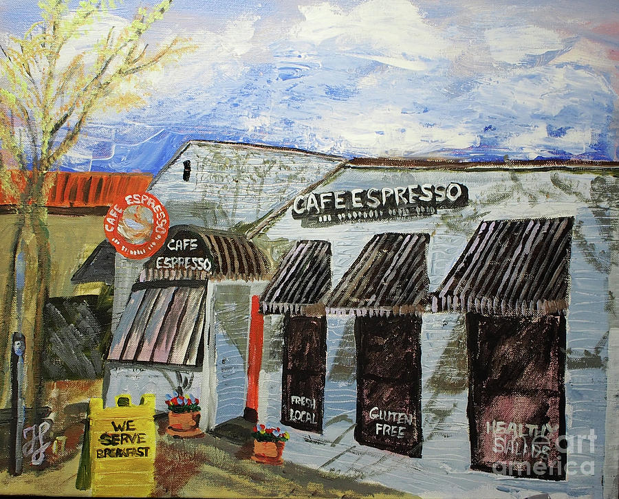 Cafe Espresso Painting by Francois Lamothe