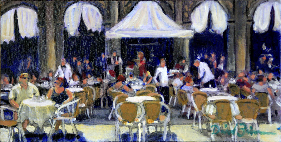 Cafe Florian Painting by David Zimmerman