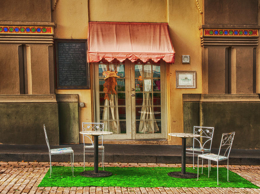 Cafe in Old San Juan Photograph by Mick Burkey