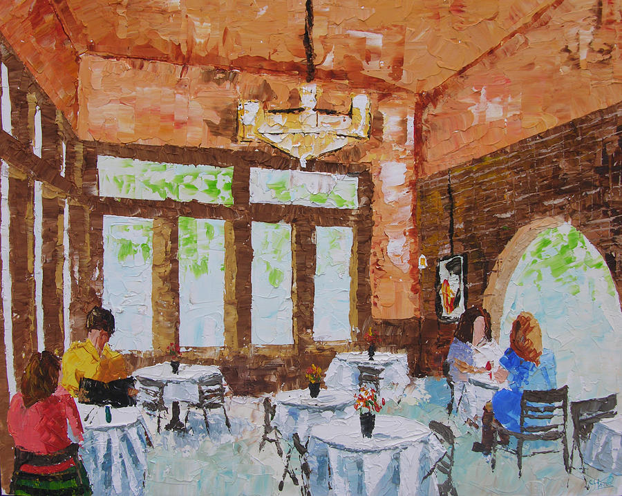 Cafe Intermezzo Atlanta GA USA Painting by Frederic Payet