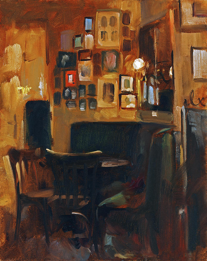 Cafe Jelinek Painting by Andrew Judd