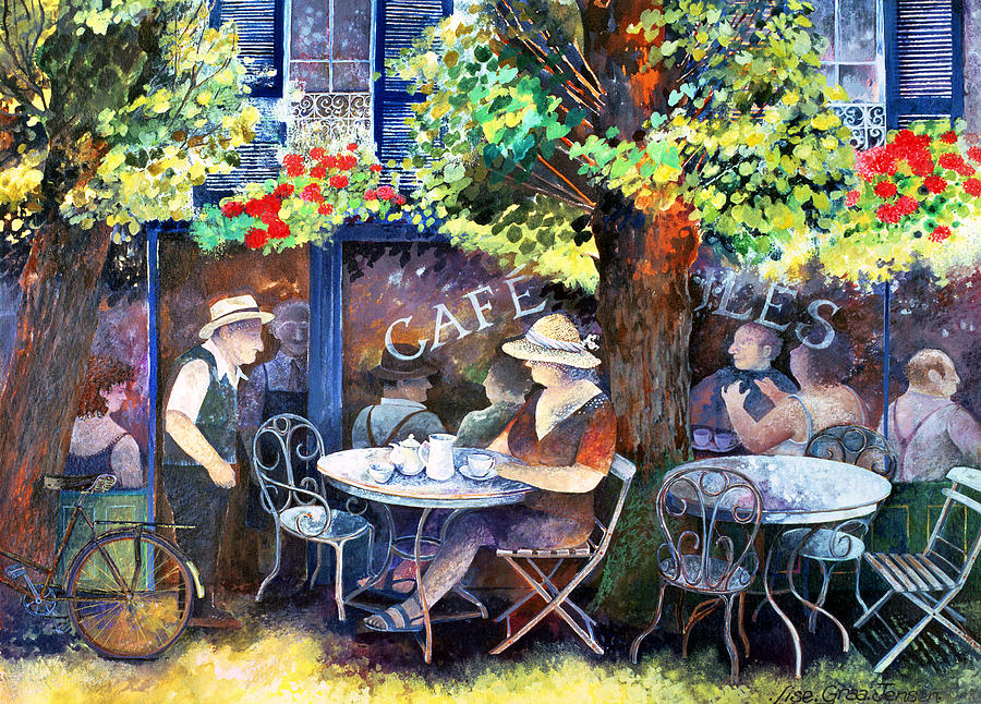 Cafe Jules Painting by Lisa Graa Jensen