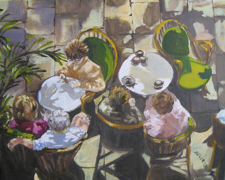 Cafe Painting by Julie Todd-Cundiff