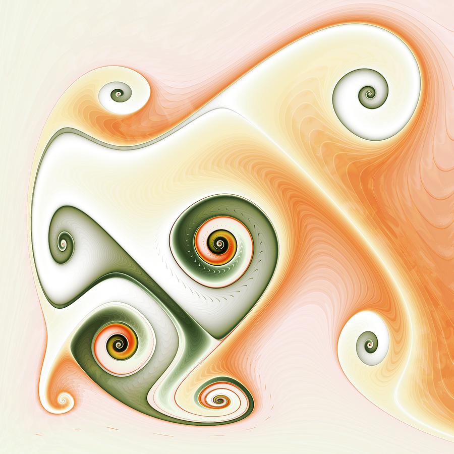 Abstract Digital Art - Cafe Latte by David April
