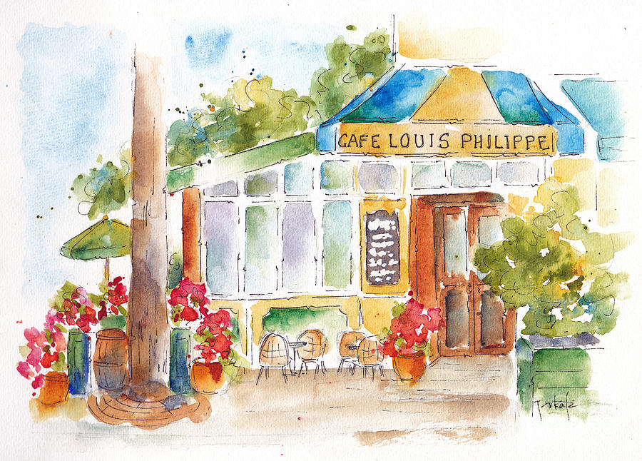Cafe Louis Philippe Painting by Pat Katz