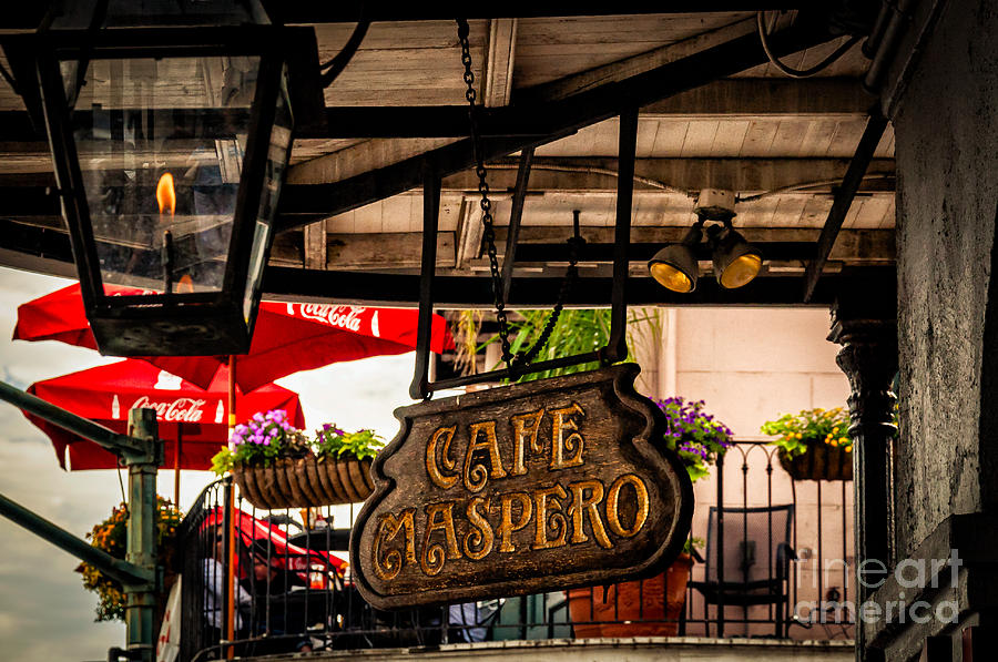 Umbrella Photograph - Cafe Maspero-NOLA by Kathleen K Parker