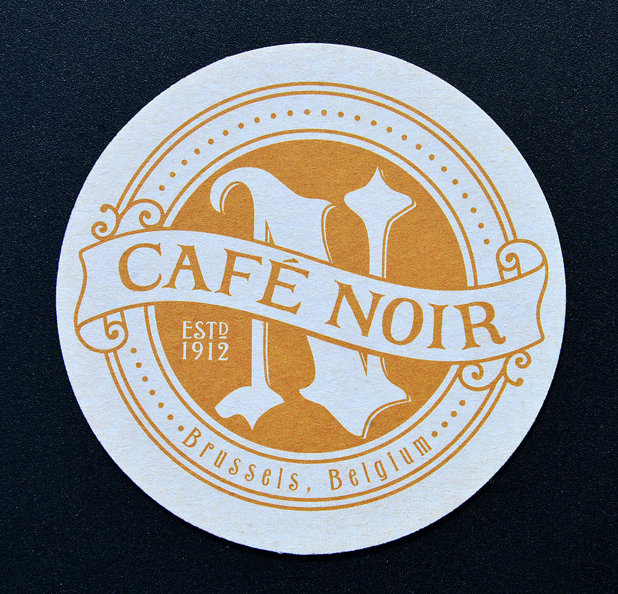 Cafe Noir 1912 beer coaster Photograph by David Lee Thompson