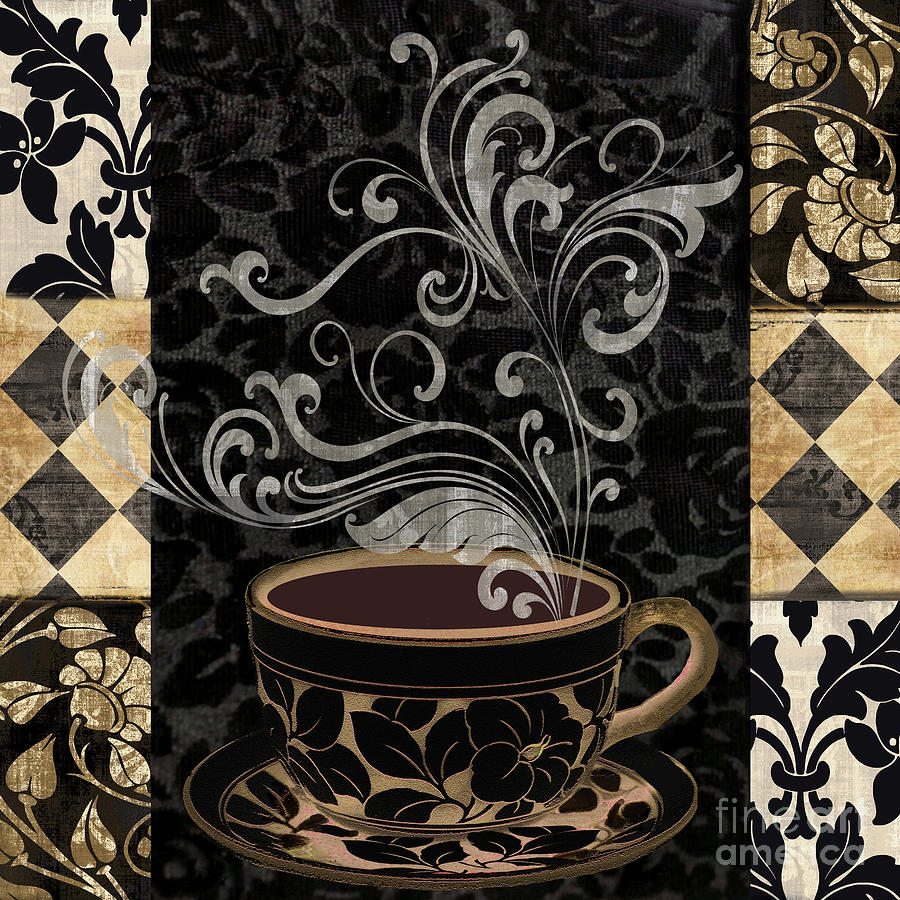 Coffee Painting - Cafe Noir I by Mindy Sommers