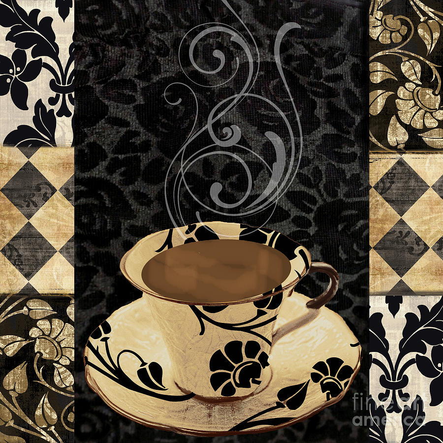 Coffee Painting - Cafe Noir III by Mindy Sommers