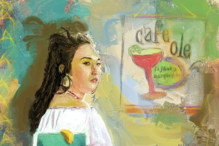 Cafe Ole Girl Digital Art by Eduardo Tavares