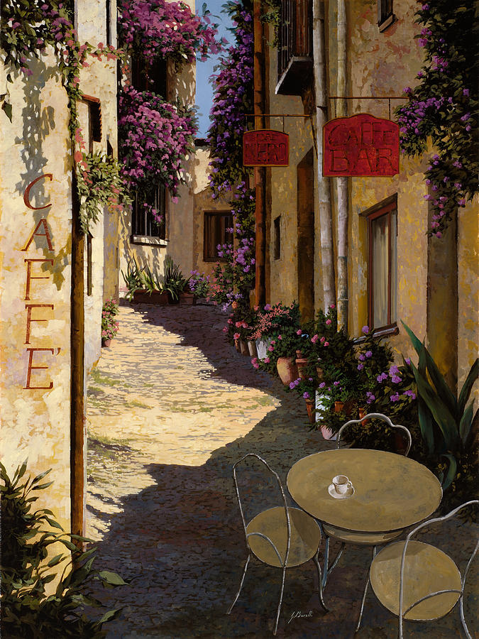 Summer Painting - Cafe Piccolo by Guido Borelli