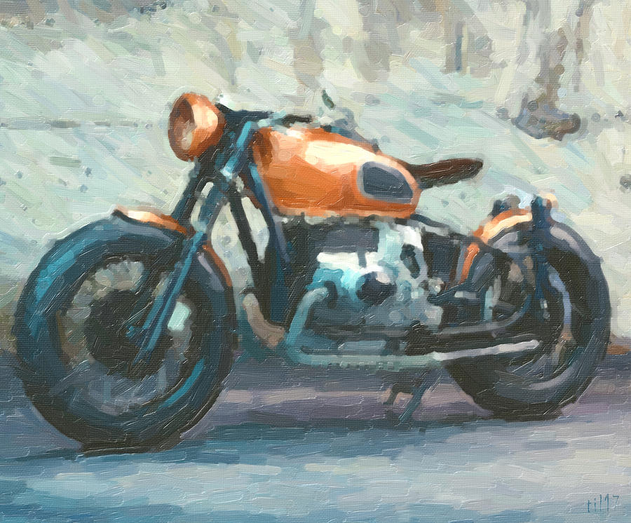 Wall Mural Cafe Racer motorcycle 