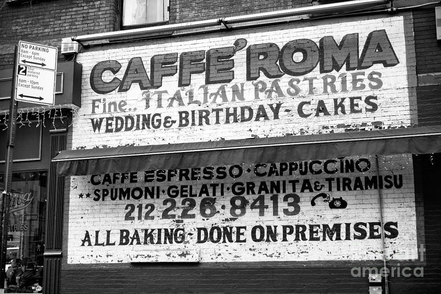 Cafe Roma New York City Photograph by John Rizzuto