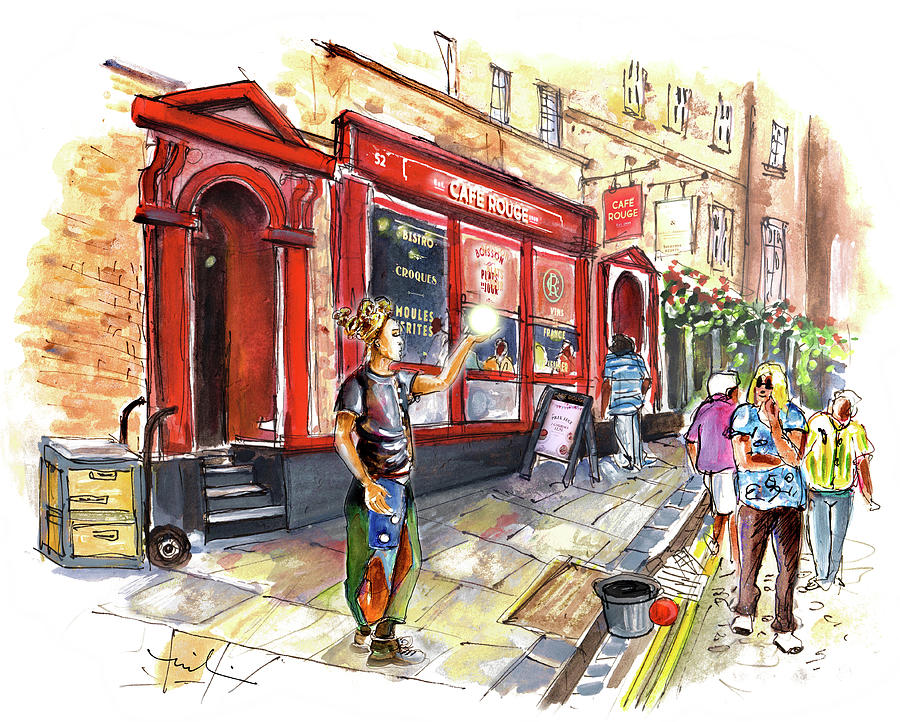 Cafe Rouge In York Painting by Miki De Goodaboom