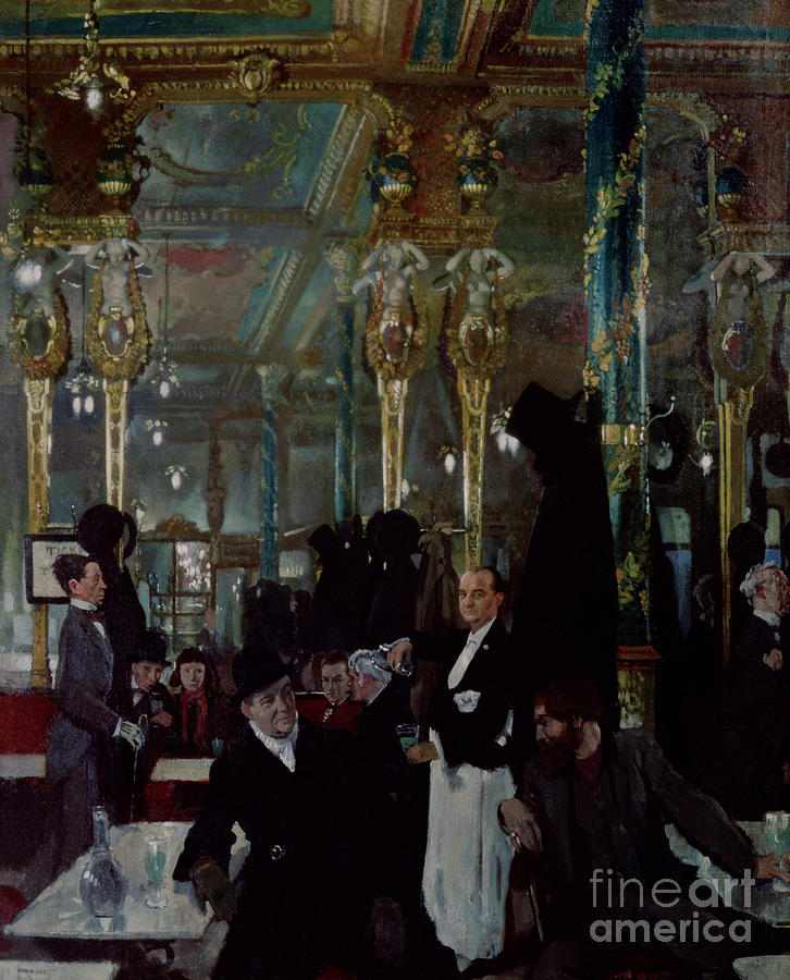 London Painting - Cafe Royal, London, 1912 by William Orpen