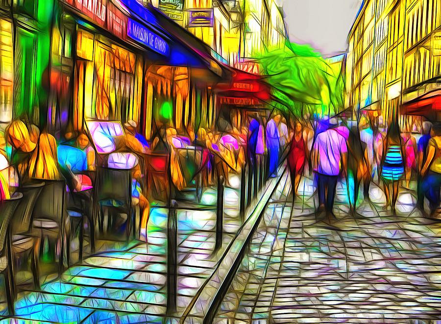 Summer Photograph - Cafe Street by Jean-Marc Lacombe