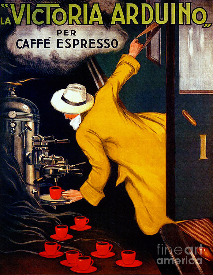 Caffe Espresso - 1922 Vintage Painting by Ian Gledhill
