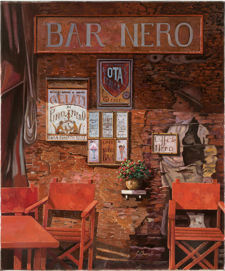 Caffe Painting - caffe Nero by Guido Borelli
