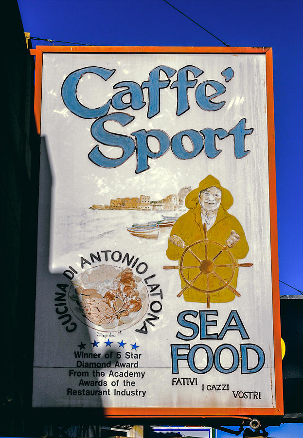Caffe Sport North Beach Signage Photograph by Bonnie Follett