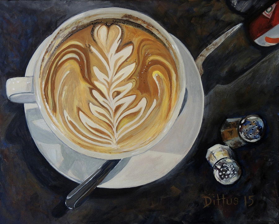 Coffee Painting - Caffe Vero Cappie by Chrissey Dittus
