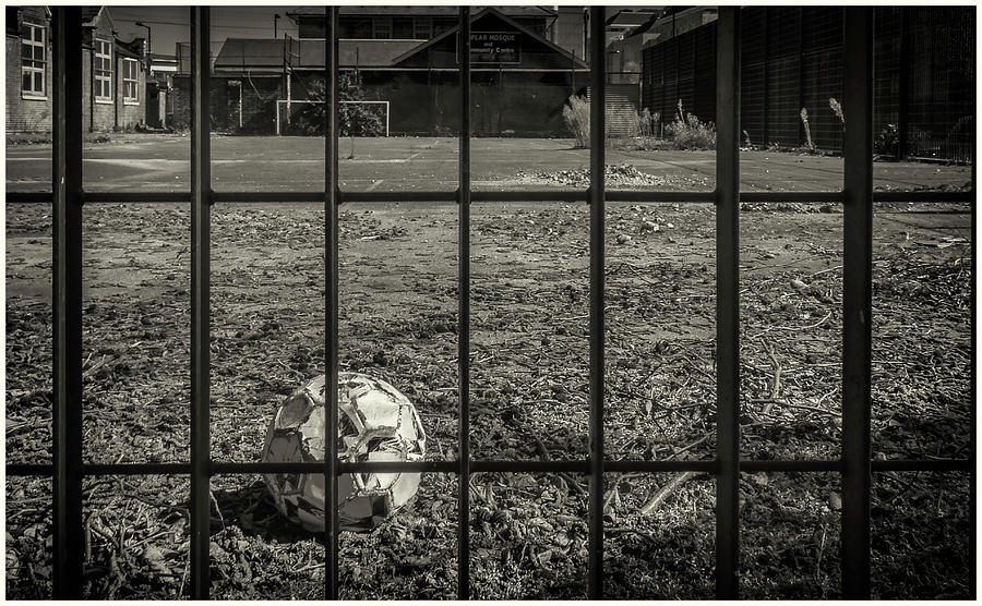 Black And White Photograph - Caged Ball by Stewart Marsden