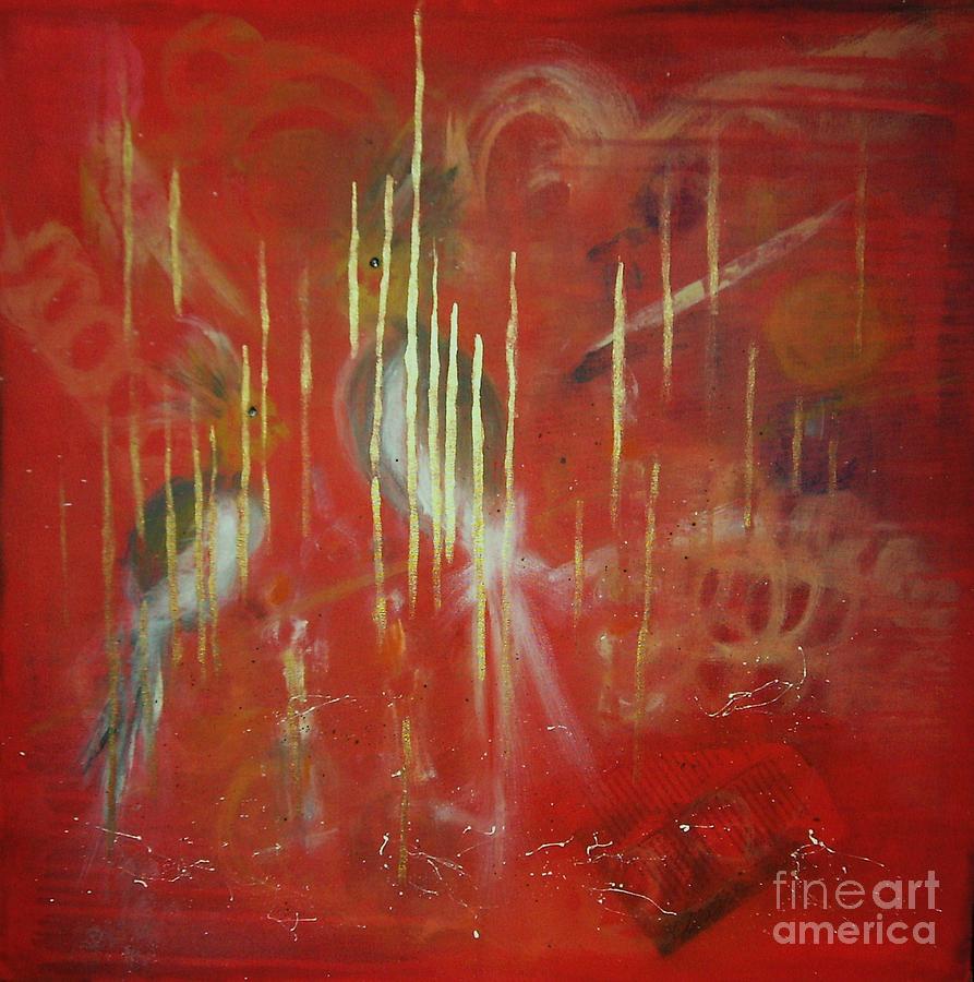 Bird Painting - Caged by Vi Mosley Bird Painting - Caged by Vi Mosley