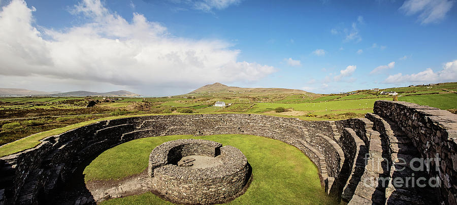 Cahergall Stone Fort Panoramic Photograph by Scott Pellegrin