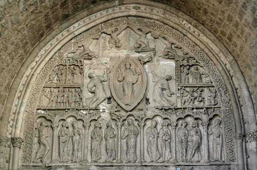 Cahors Cathedral tympanum facade Nord Photograph by RicardMN Photography