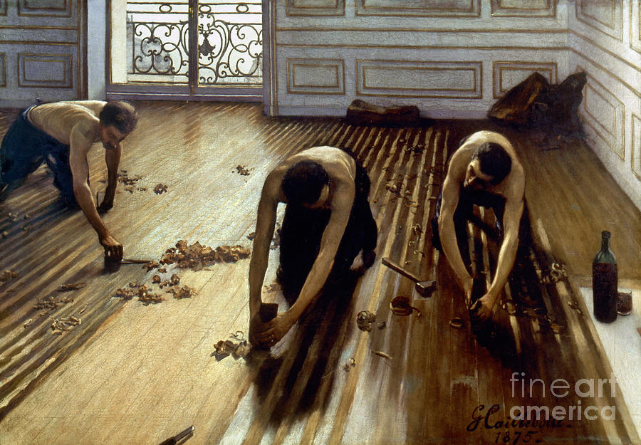 Caillebotte: Planers, 1875 Photograph by Granger
