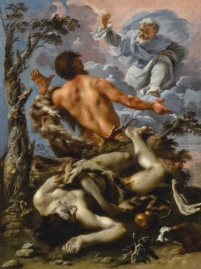 Cain and Abel Painting by Alessandro Rosi
