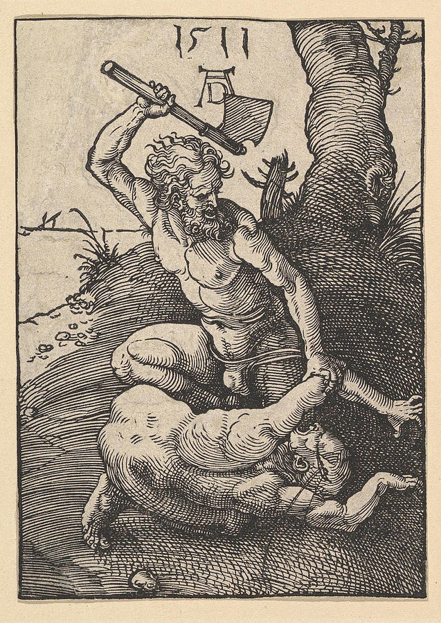 Cain Killing Abel Drawing by Albrecht Duerer Fine Art America