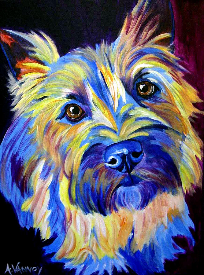Dog Painting - Cairn - Neiman by Dawg Painter