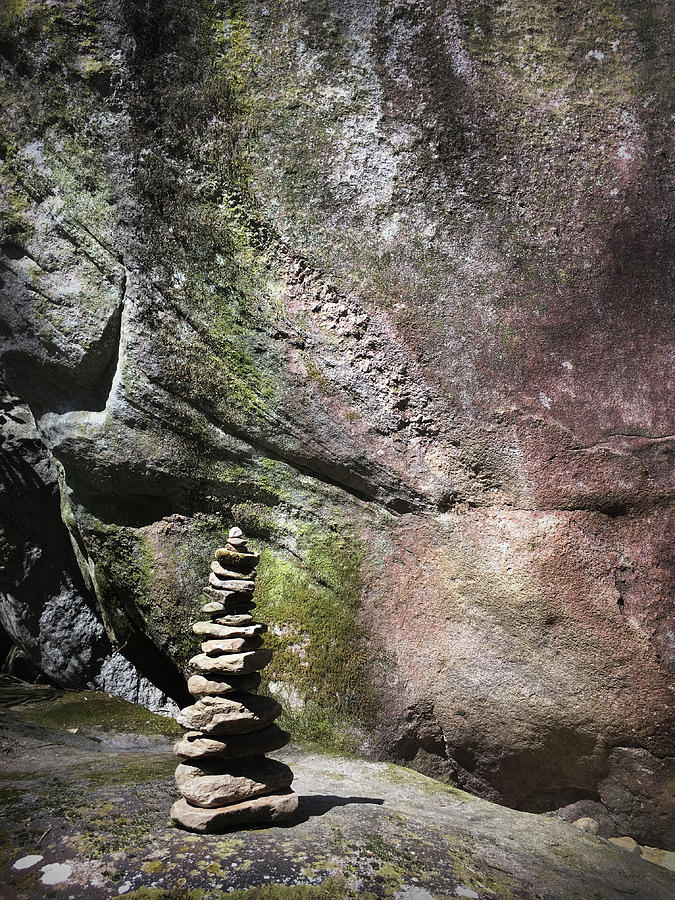Cairn Rock Stack at Jones Gap State Park Photograph by Kelly Hazel