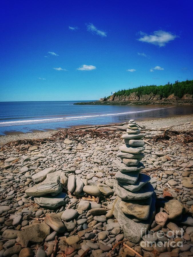 Cairns in New Brunswick, Canada  Photograph by Mary Capriole
