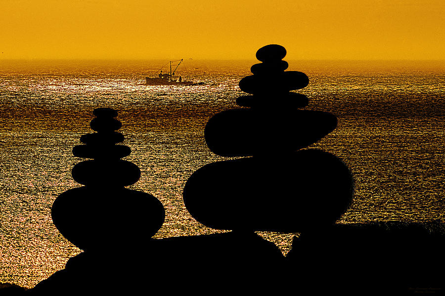 Cairns in Silhouette Photograph by Marty Saccone